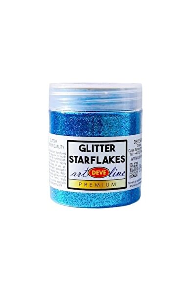 Deve Glitter starflakes metalic vision, DEVE, 50gr sclipici albastru marin, S...