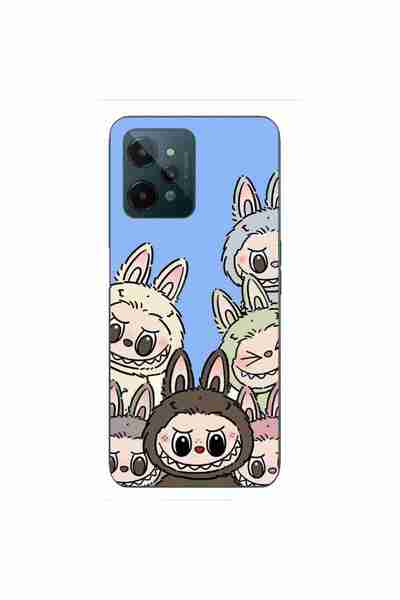 OEM Husa compatibila cu Realme C31 Silicon Gel Tpu Model Labubu Pattern Blue