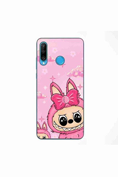OEM Husa compatibila cu Huawei P30 Lite Silicon Gel Tpu Model Labubu Pink Fan...
