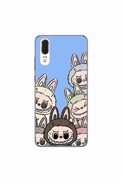 OEM Husa compatibila cu Huawei P20 Silicon Gel Tpu Model Labubu Pattern Blue