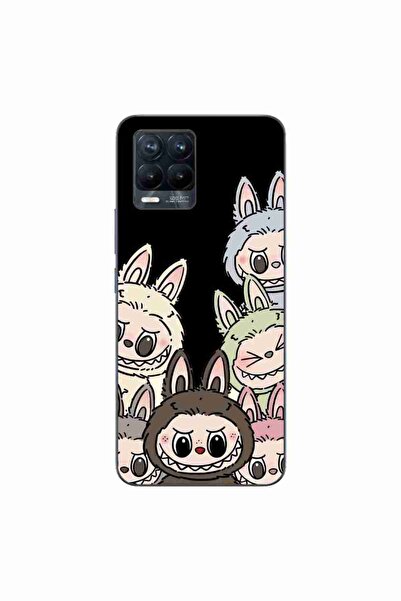 OEM Husa compatibila cu Realme 8 Pro Silicon Gel Tpu Model Labubu Pattern Black