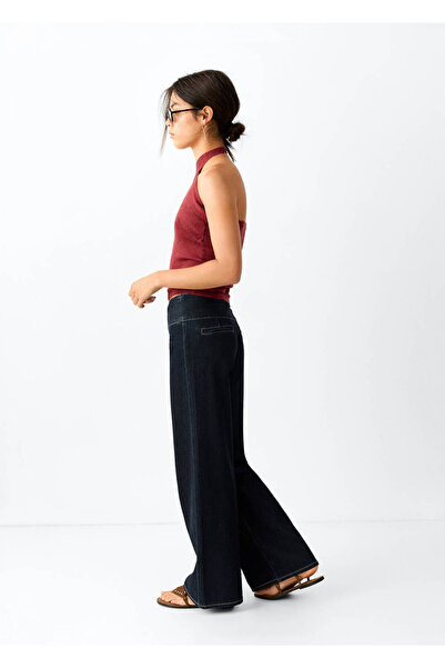 Mango Teen Bel detaylı pamuklu lyocell jean