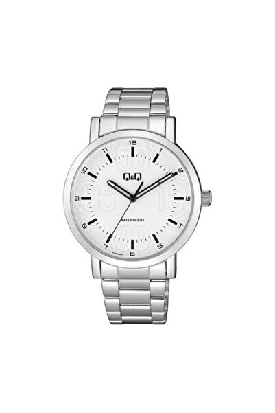 Q&Q Ρολόι Ανδρικό Stainless Steel Ασημί Q10A-003PY