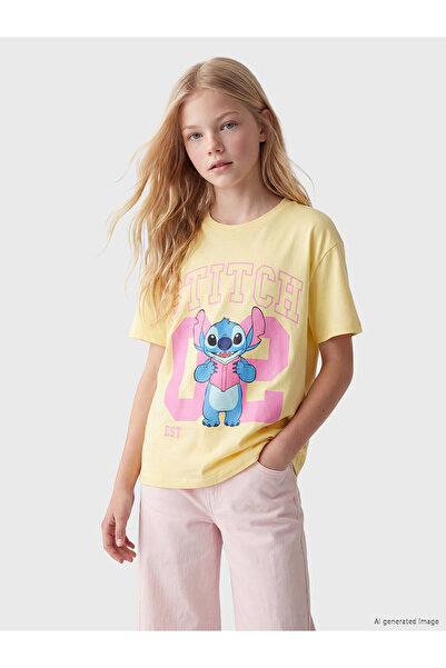 LC Waikiki Vizyon New Season Stitch Printed Girls' T-Shirt