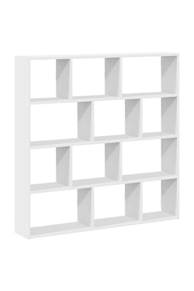 vidaxl Raft cubic de perete cu 12 compartimente alb lemn prelucrat
