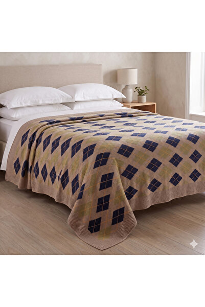 DOUX HOME Κάλυμμα κρεβατιού με σχέδιο μπακλαβά 220 X 240