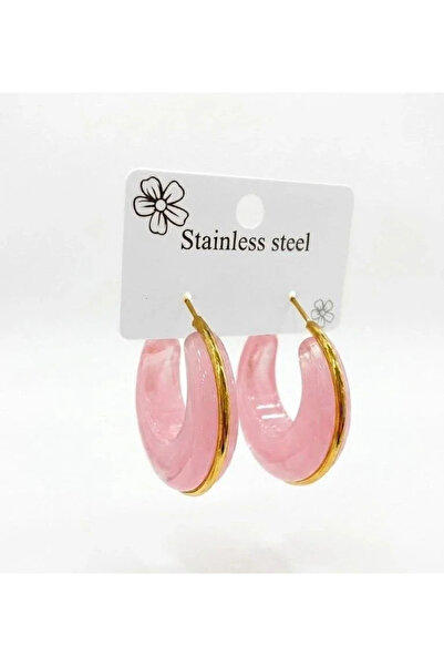 Marsilyan Nvdn- Ieg - Rose Marble Vintage Hoop Earrings Kp00687 Iegrs-Nvdn1