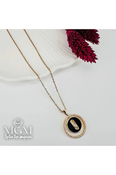 Marsilyan Nvdn- Ieg - Steel Zircon Stone Necklace Iegrs-Nvdn1