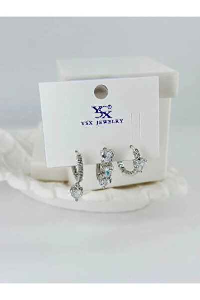 Marsilyan Nvdn- Ieg - Zircon Stone Triple Combination Earrings Iegrs-Nvdn1