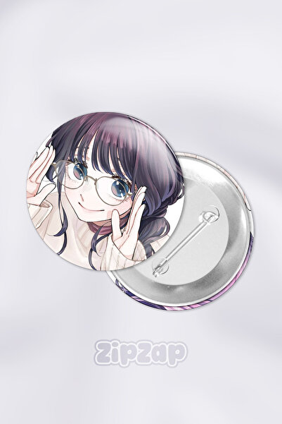 ZipZap Kaoruko Waguri Bag Ornament Badge Button Badge Set with Pin (1 Piece)