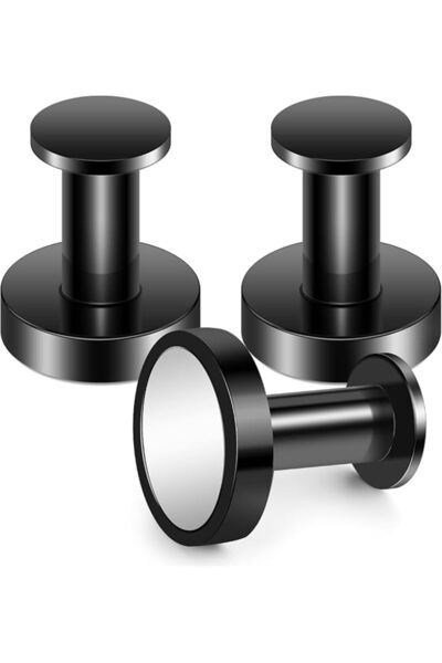 The Bros 3 Pcs 150 Lb Heavy Duty Magnetic Hooks - Strong Black Neodymium Hook...