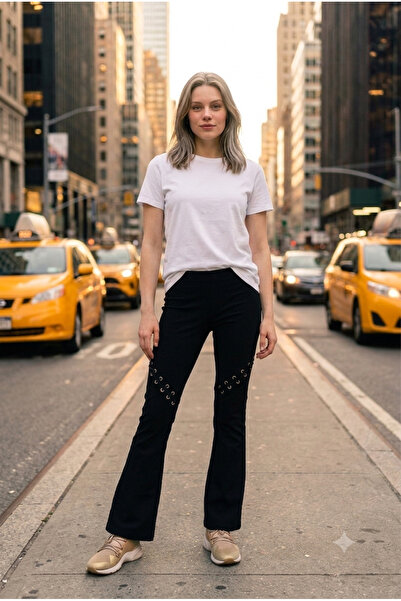 Beli lastikli likralı toparlayıcı pantalon
