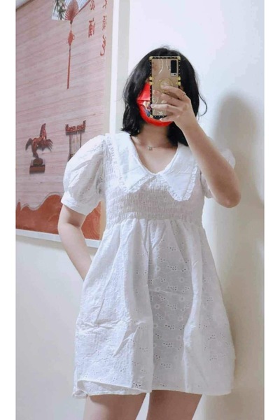 N-A Eyelet mini dress