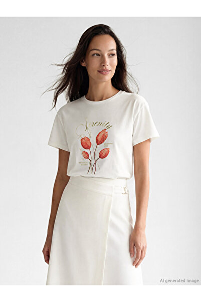 LC Waikiki Printed 100% Cotton Women's T-Shirt