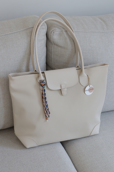 BAGLOVİS Women's Wide Shoulder Bag with Lace Detail and Flap, Large Tote Bag ...