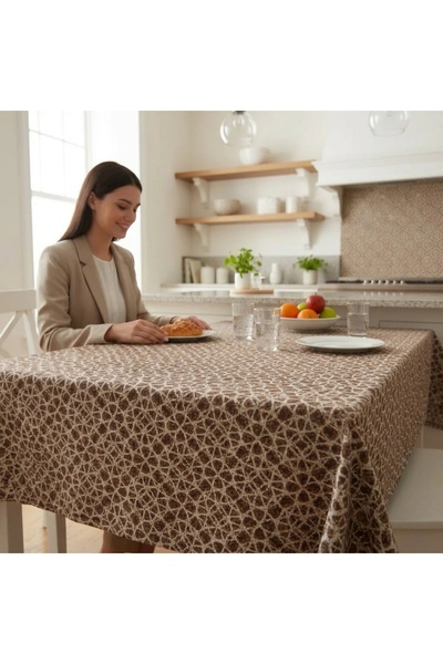 NufJoy Waterproof Tablecloth , Teflon Treated, Anti-Stain, Premium Cotton Tex...