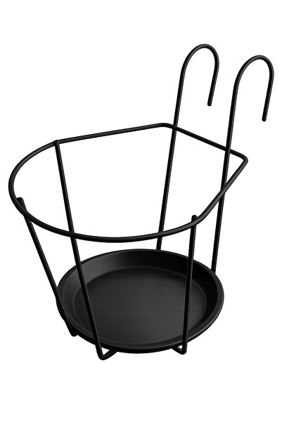 Binbirreyon Balkon Demiri Saksı Askısı Çelik Saksılık Kancalı 22,2x22cm AH507