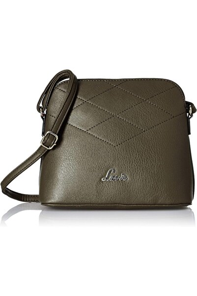 Lavie Marma Zigzag Strap Shoulder Bag for Women, Olive, Size M