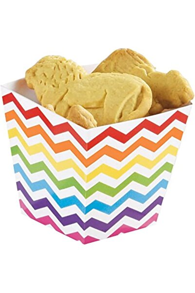 AMSCAN Official Chevron Small Cups for serving snacks and sweets, made of pap...