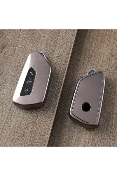 Alazpay Skoda Octavia Kodiaq Elroq Enyaq Superb Titan Gray Tpu Key Case Cover...