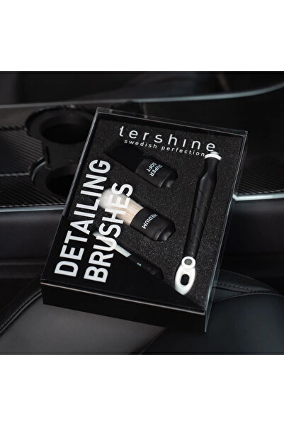 Tershine Brush Pro set 3 pensule premium detailing - pentru interior, grile și zone sensibile, Suedia
