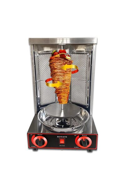 Generic Gaz Döner Kebap Makinesi, Tezgah Rotisserie Izgara Kebap, Ticari Rest...