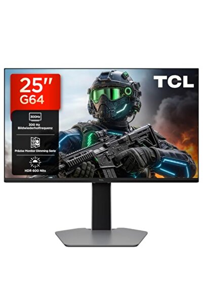 TCL Oyun Monitörü 25 inç QD-Mini-LED 25G64, Full HD çözünürlük, 300 Hz, Hızlı...