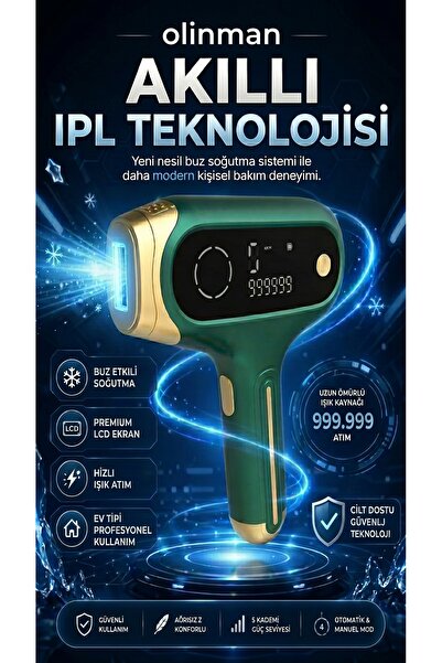 Olinman Buz Lazer Epilasyon Cihazı | Ev Tipi IPL Tüy Azaltıcı Bakım