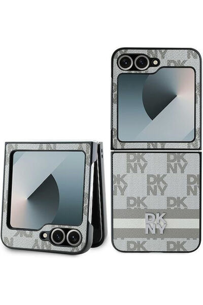 Dkny Θήκη Πλάτης Δερμάτινη Μπεζ (Galaxy Z Flip6) Κωδικός: KF2342654