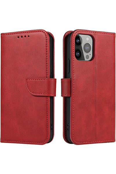 OEM Μαγνητική Θήκη Samsung Galaxy S23 Ultra Flip Cover Πορτοφόλι με Βάση Κόκκινο