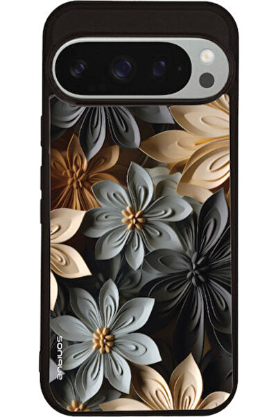 Other Θήκη Sonique Σειράς 3D Λουλουδιών για Google Pixel 9 Pro 5G Γκρι
