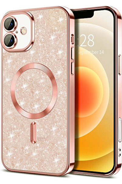 Techsuit Λαμπερή Πίσω Θήκη Σιλικόνης Ροζ Χρυσό (iPhone 16 Plus)