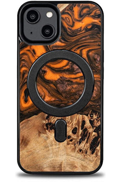 Other Bewood Ξύλινη και Ρητινώδης Πίσω Θήκη Σιλικόνης Πορτοκαλί (iPhone 15 Plus)