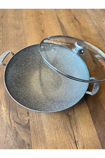 şirineşyalarım 34 cm Döküm Granit Saç Tava - Gri