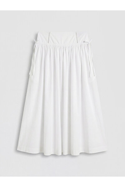 LC Waikiki Esvab • Modern & Distinctive Zippered Waist Poplin Flared Skirt