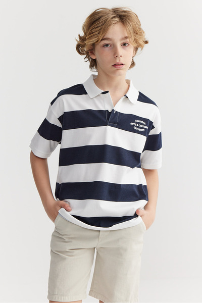 PAULMARK Tricou cu gât polo pentru băiat