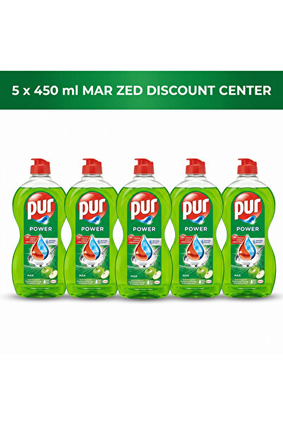 Pür Pur Power Detergent de vase cu mere, 5x 450ml