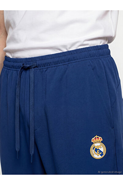 LC Waikiki Navy Blue Real Madrid Embroidered Men's Jogger Sweatpants