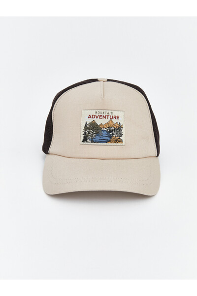 LC Waikiki Beige Mesh Detailed Men's Cap Hat