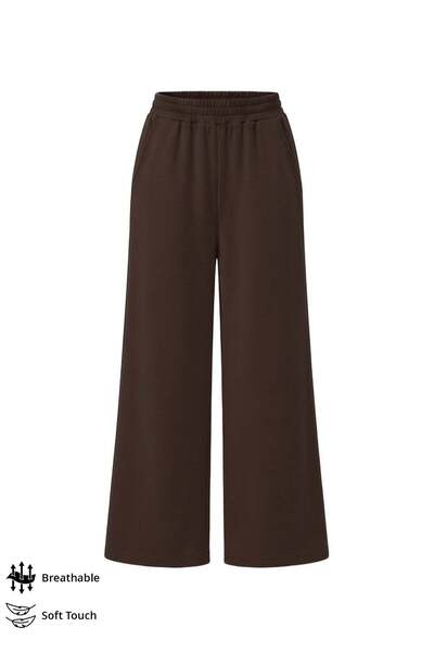 Cottonhill Premium - Sway kolekcija | Smeđe modalne ženske pantalone, trenirke