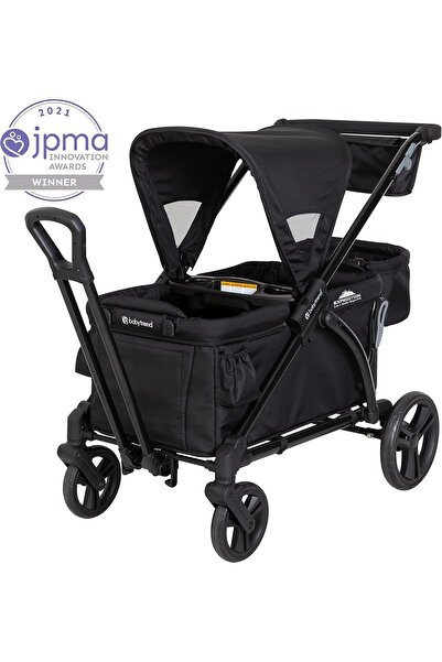 babytrend Expedition 2-in-1 Stroller Wagon Plus - Ultra Black -Double Seater ...