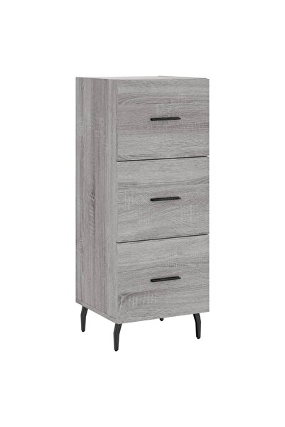 vidaxl Servantă, gri sonoma, 34,5x34x90 cm, lemn compozit