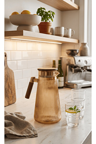 SepetçiBaba Karla Akasya Saplı Cam Sürahi 1800 Ml - 181