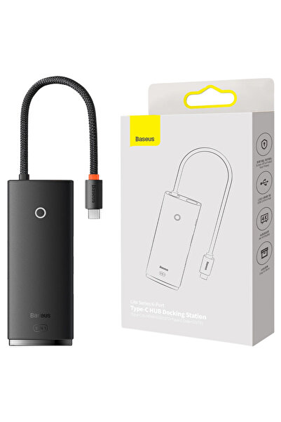 Baseus Hub Adaptor 6 în 1 USB-C la 2x USB 3.0 HDMI SD TF pentru Telefoane 2M