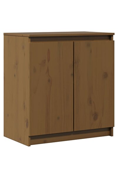 vidaxl Dulap lateral, maro miere, 60x36x65 cm, lemn masiv de pin