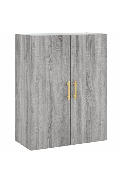 vidaxl Dulap montat pe perete, gri sonoma, 69,5x34x90 cm