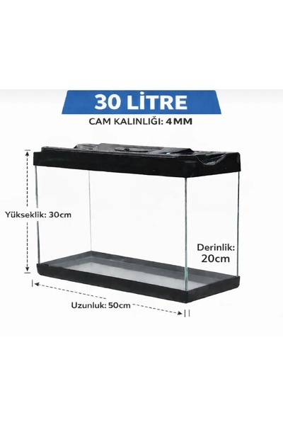 Antikapetshop AKVARYUM (50x20x30) 30 Litre