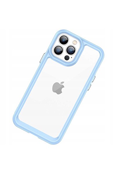Hurtel En-gros Husă rigidă pentru iPhone 12 Pro Max cu ramă de gel albastră