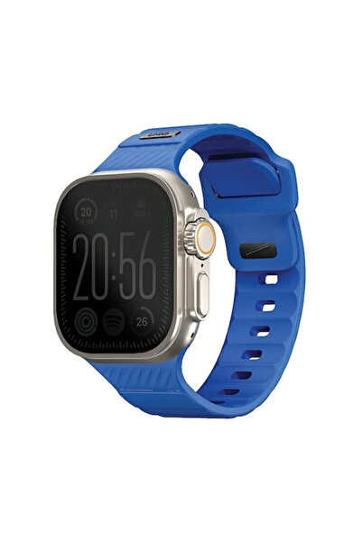 uniq Δερμάτινο λουράκι με κούμπωμα μπλε (Apple Watch 44/45/46mm/Ultra 49mm)