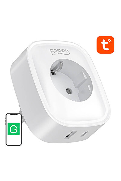 Gosund Priză inteligentă Wifi Bluetooth 16A Sp6 pentru Tuya cu port USB-C 20W...